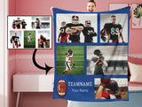 Personalized Football 5 Photo Blanket