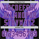 Custom Black Purple-Light Pink 3D Abstract Flame Sports Pullover Sweatshirt Hoodie