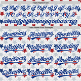 Custom White Red-Royal 3D Pattern Design Star Authentic Baseball Jersey