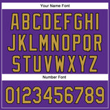 Custom Purple Old Gold-Black 3D Pattern Design Football Helmet And Animal Claw Authentic Baseball Jersey