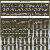 Custom Stitched Olive Gray Camo-Brown 3D American Flag Retro Distressed Grunge Salute To Service Sports Pullover Sweatshirt Hoodie