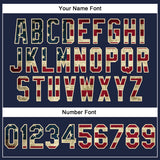 Custom Stitched Navy Vintage USA Flag Crimson-Cream 3D Pattern Design Abstract Brush Stroke Sports Pullover Sweatshirt Hoodie