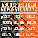Custom Graffiti Pattern White Black Orange-Old Gold Scratch Round Neck Sublimation Basketball Suit Jersey