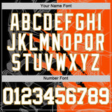 Custom Graffiti Pattern White Black Orange-Old Gold Scratch Round Neck Sublimation Basketball Suit Jersey