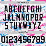 Custom Figure Black Pink-Light Blue Fluid Art Round Neck Sublimation Basketball Suit Jersey