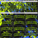 Custom Black Neon Green-Royal Splash Round Neck Sublimation Basketball Suit Jersey