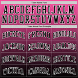 Custom Pink Black-White Fade Fashion Round Neck Sublimation Basketball Suit Jersey