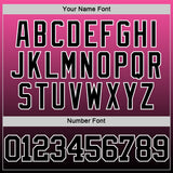 Custom Pink Black-White Fade Fashion Round Neck Sublimation Basketball Suit Jersey