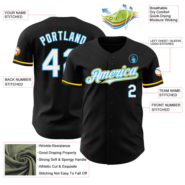 Blue Kente Patterned & Black Reversible Baseball Jersey