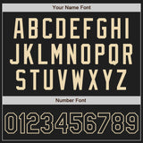 Custom Stitched Black Cream Baseball Pullover Sweatshirt Hoodie