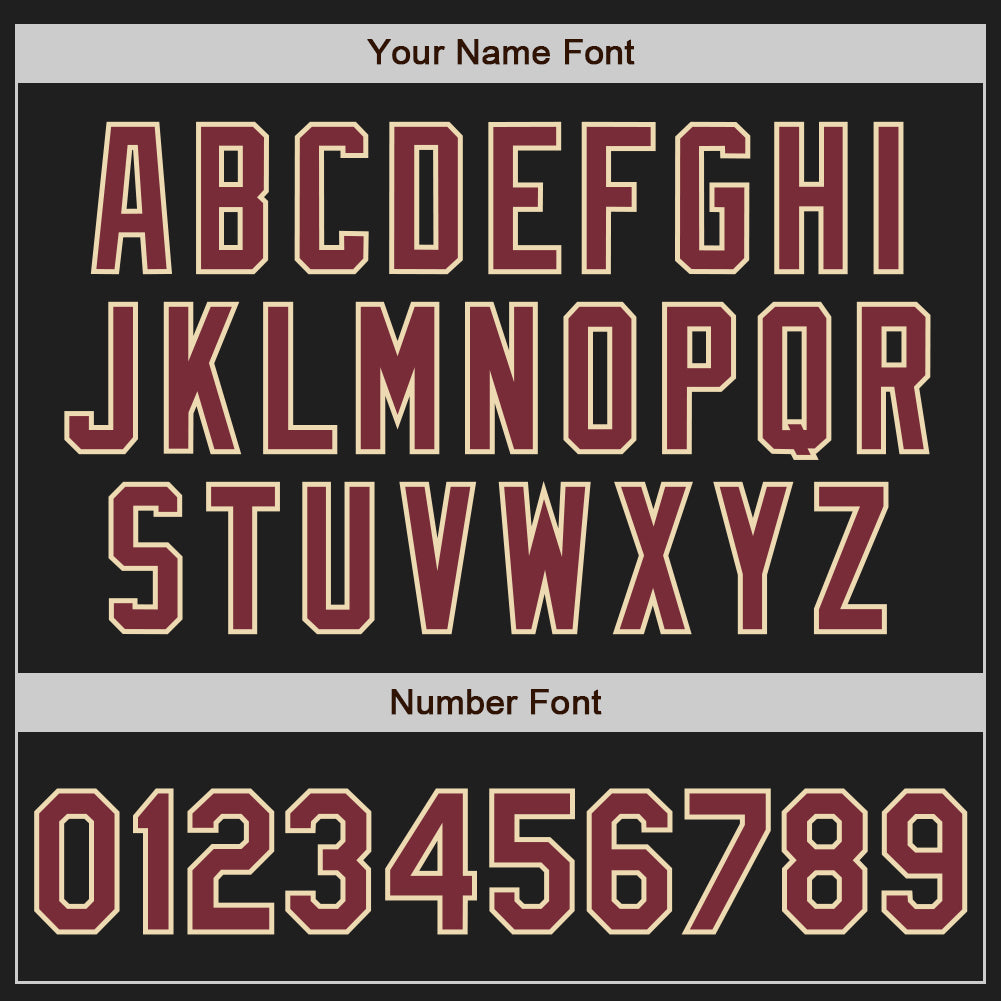 Custom Stitched Black Burgundy-Cream Baseball Pullover Sweatshirt Hoodie