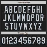 Custom Stitched Black Silver Baseball Pullover Sweatshirt Hoodie