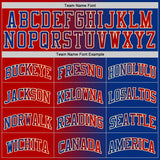 Custom Royal Red-Cream Authentic Gradient Fashion Basketball Jersey