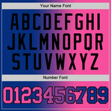 Custom Royal Pink-Black Authentic Gradient Fashion Basketball Jersey