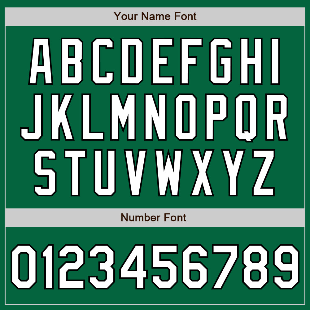 Custom Kelly Green White Gray-Black Bomber Full-Snap Varsity Letterman Two Tone Jacket