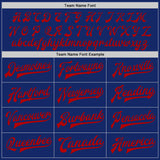 Custom Royal Red-White Bomber Full-Snap Varsity Letterman Two Tone Jacket