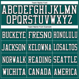 Custom Midnight Green White Gray-Black Mesh Authentic Football Jersey