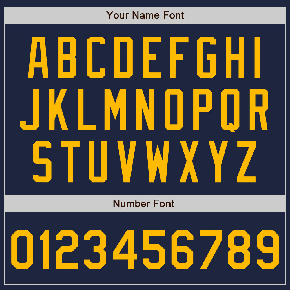 Custom Stitched Navy Gold Baseball Pullover Sweatshirt Hoodie