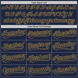 Custom Stitched Navy Old Gold Baseball Pullover Sweatshirt Hoodie