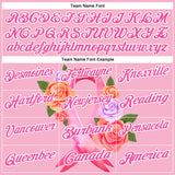 Custom Light Pink Pink-White 3D Pink Ribbon Breast Cancer Awareness Month Women Health Care Support Floral Performance Polo Shirt