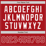 Custom Stitched Red White Baseball Pullover Sweatshirt Hoodie