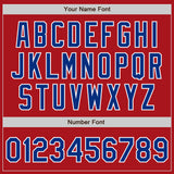 Custom Stitched Red Royal-White Baseball Pullover Sweatshirt Hoodie