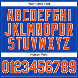 Custom Thunder Blue Orange-White Performance T-Shirt