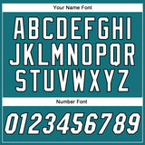 Custom Teal White-Black Authentic Baseball Jersey