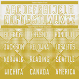 Custom Old Gold White Round Neck Sublimation Basketball Suit Jersey