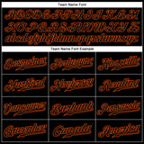Custom Black Black-Orange Authentic Baseball Jersey