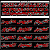 Custom Black Red-White Authentic Sleeveless Baseball Jersey