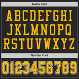 Custom Black Gold-White Mesh Authentic Football Jersey