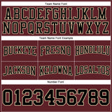 Custom Stitched Burgundy Black-Cream Football Pullover Sweatshirt Hoodie