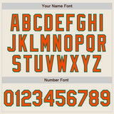 Custom Cream Orange-Kelly Green Authentic Baseball Jersey