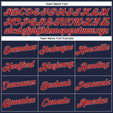 Custom Women's Navy Red-Gray V-Neck Cropped Baseball Jersey