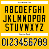 Custom Yellow Black Pinstripe Black-White Authentic Baseball Jersey