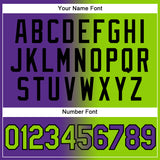 Custom Purple Neon Green-Black Authentic Gradient Fashion Baseball Jersey