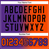 Custom Purple Orange-Black Authentic Gradient Fashion Baseball Jersey