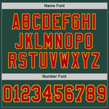 Custom Green Red-Gold Mesh Authentic Football Jersey