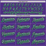 Custom Purple Kelly Green Cream-Black Bomber Full-Snap Varsity Letterman Jacket