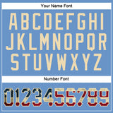 Custom Light Blue Vintage USA Flag-City Cream Performance T-Shirt