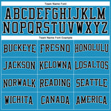 Custom Panther Blue Black-White Long Sleeve Performance T-Shirt