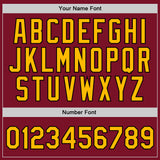 Custom Maroon Gold-Black Authentic Throwback Basketball Jersey