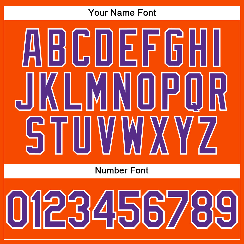 Custom Orange Purple-White Performance T-Shirt