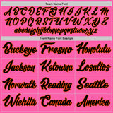 Custom Pink Black-Orange Authentic Baseball Jersey