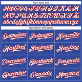 Custom Royal White Pinstripe White-Red Authentic Baseball Jersey