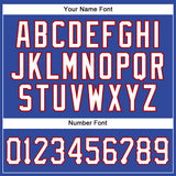 Custom Royal White Pinstripe White-Red Authentic Baseball Jersey