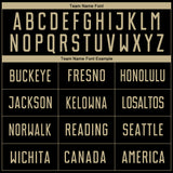 Custom Black Vegas Gold-Red Abstract Shape Sublimation Soccer Uniform Jersey