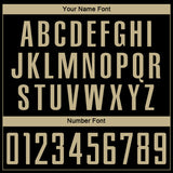 Custom Black Vegas Gold-Red Abstract Shape Sublimation Soccer Uniform Jersey