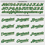 Custom White Kelly Green-Old Gold Authentic Baseball Jersey
